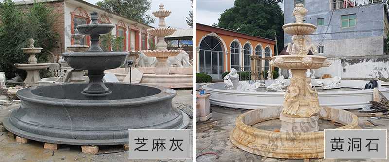 大理石景觀噴泉材質(zhì)，石雕噴泉工廠，定制大理石景觀噴泉